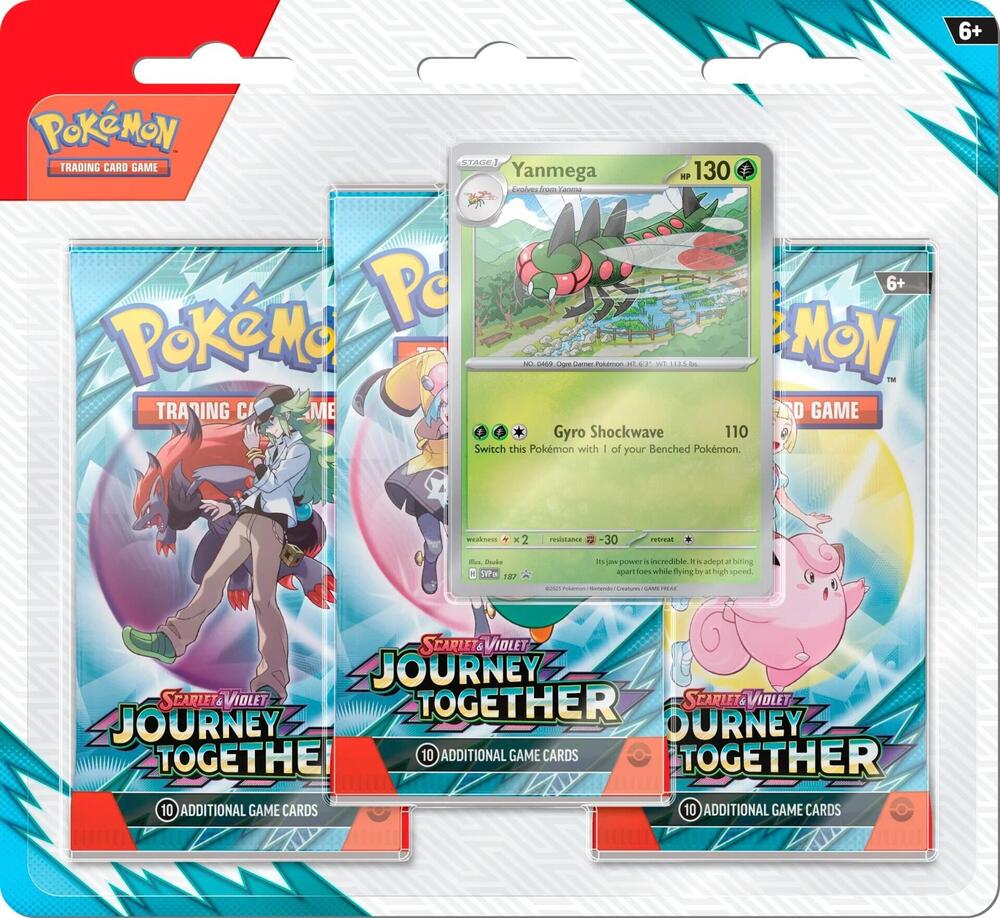 Pokémon TCG: Scarlet & Violet: Journey Together 3 Pack Blister (Yanmega)