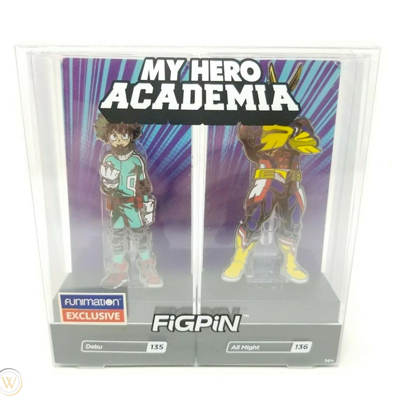 Figpin Deku - 135 & All Might - 136 Funimation Exclusive