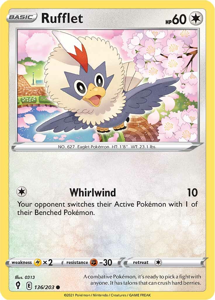 Rufflet (136/203) [Sword & Shield: Evolving Skies] | Amazing Games TCG