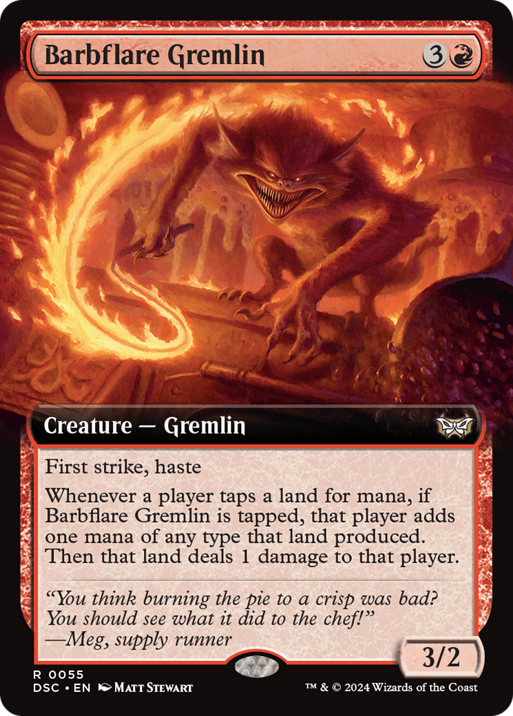 Barbflare Gremlin (Extended Art) [Duskmourn: House of Horror Commander] | Amazing Games TCG