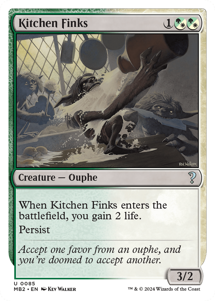 Kitchen Finks (White Border) [Mystery Booster 2] | Amazing Games TCG