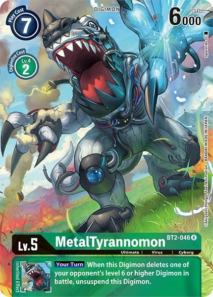 MetalTyrannomon [BT2-046] (Alternate Art) [Dimensional Phase] | Amazing Games TCG