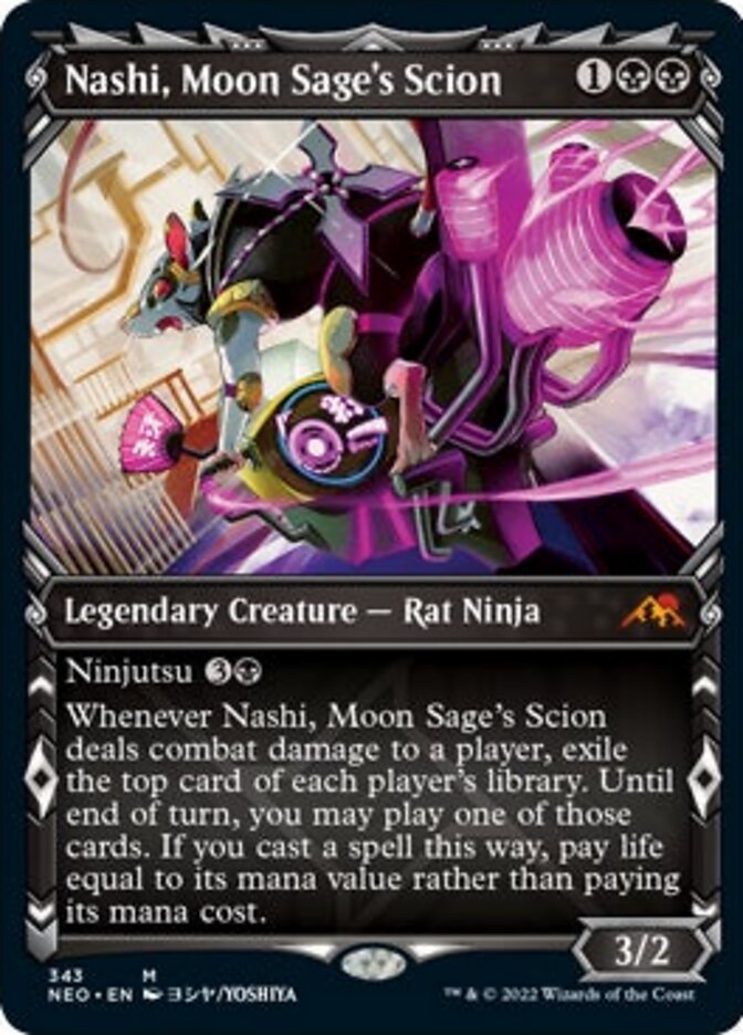 Nashi, Moon Sage's Scion (Showcase Ninja) [Kamigawa: Neon Dynasty] | Amazing Games TCG