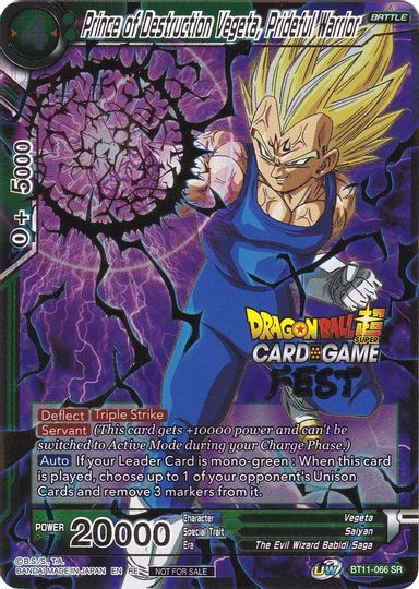 Prince of Destruction Vegeta, Prideful Warrior (Card Game Fest 2022) (BT11-066) [Tournament Promotion Cards] | Amazing Games TCG