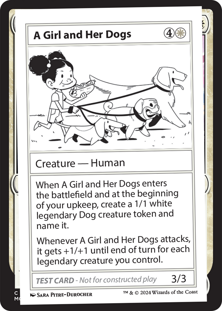 A Girl and Her Dogs [Mystery Booster 2 Playtest Cards] | Amazing Games TCG