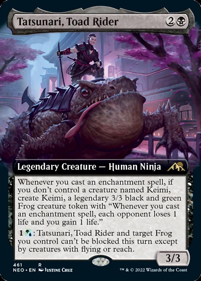 Tatsunari, Toad Rider (Extended Art) [Kamigawa: Neon Dynasty] | Amazing Games TCG