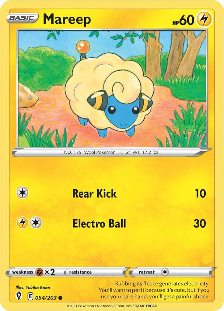 Mareep (054/203) [Sword & Shield: Evolving Skies] | Amazing Games TCG