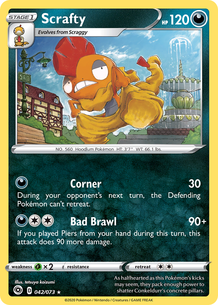 Scrafty (042/073) [Sword & Shield: Champion's Path] | Amazing Games TCG