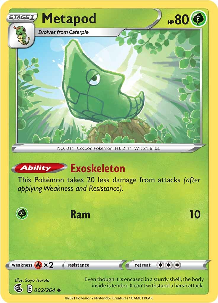 Metapod (002/264) [Sword & Shield: Fusion Strike] | Amazing Games TCG