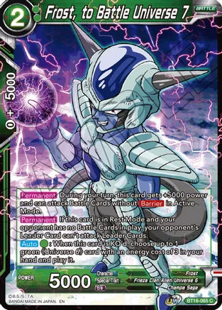 Frost, to Battle Universe 7 (BT16-065) [Realm of the Gods] | Amazing Games TCG