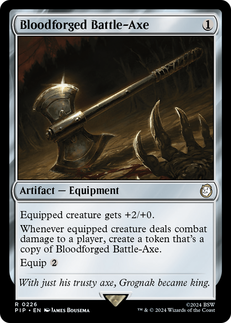 Bloodforged Battle-Axe [Fallout] | Amazing Games TCG