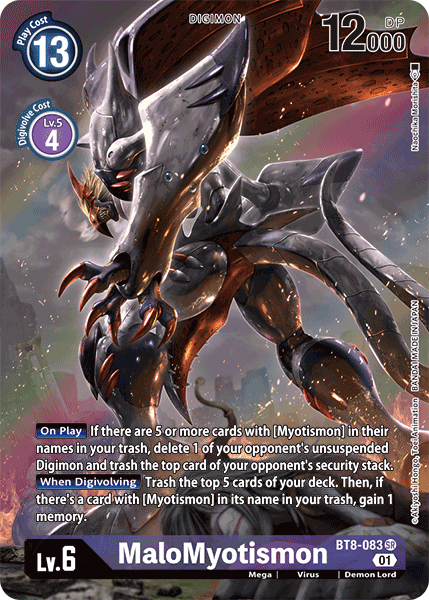 MaloMyotismon [BT8-083] (Alternate Art) [New Awakening] | Amazing Games TCG