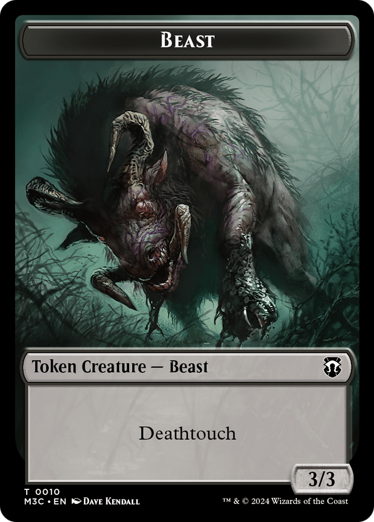 Beast (0010) // Shapeshifter (0008) Double-Sided Token [Modern Horizons 3 Commander Tokens] | Amazing Games TCG