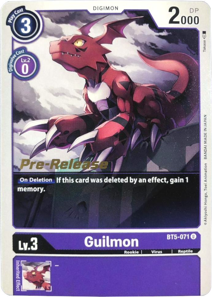 Guilmon [BT5-071] [Battle of Omni Pre-Release Promos] | Amazing Games TCG