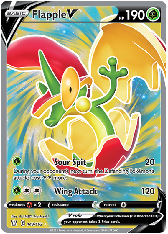 Flapple V (143/163) [Sword & Shield: Battle Styles] | Amazing Games TCG