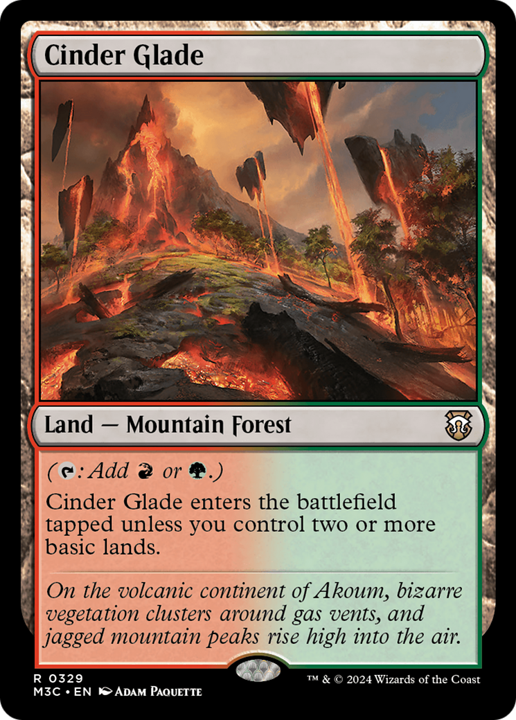 Cinder Glade (Ripple Foil) [Modern Horizons 3 Commander] | Amazing Games TCG