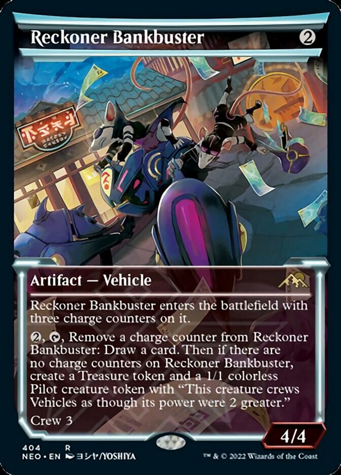 Reckoner Bankbuster (Showcase Soft Glow) [Kamigawa: Neon Dynasty] | Amazing Games TCG