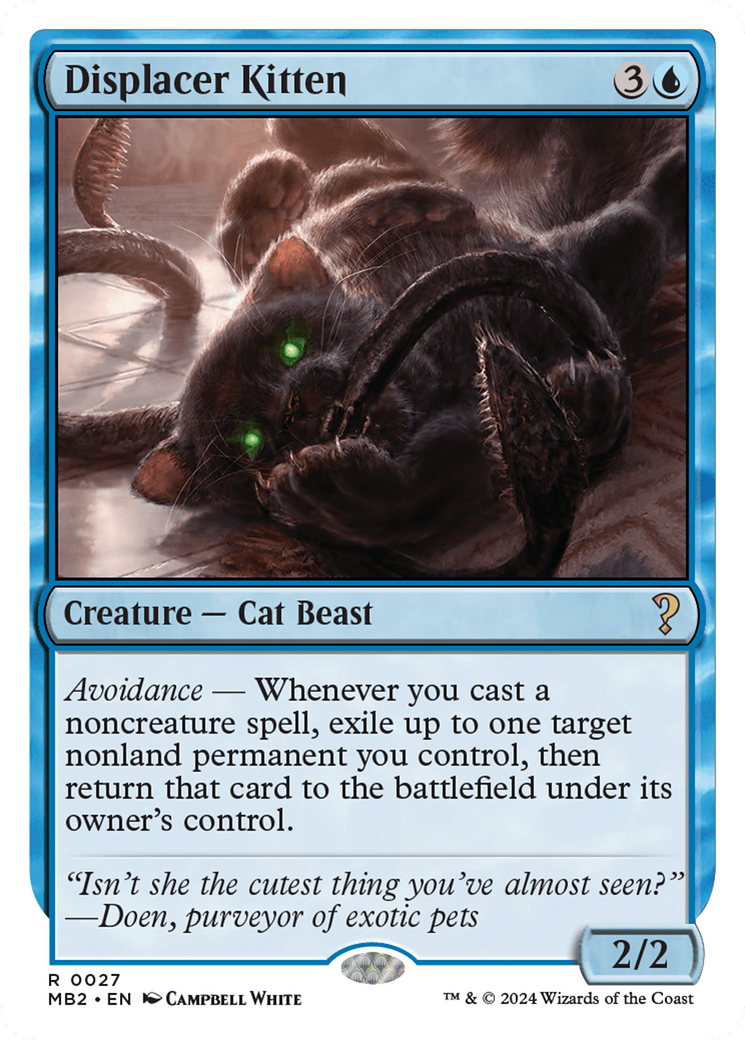 Displacer Kitten (White Border) [Mystery Booster 2] | Amazing Games TCG