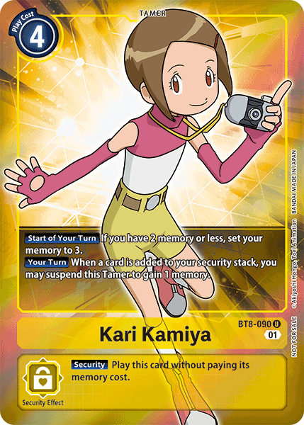 Kari Kamiya [BT8-090] (Alternative Art - Box Topper) [New Awakening] | Amazing Games TCG