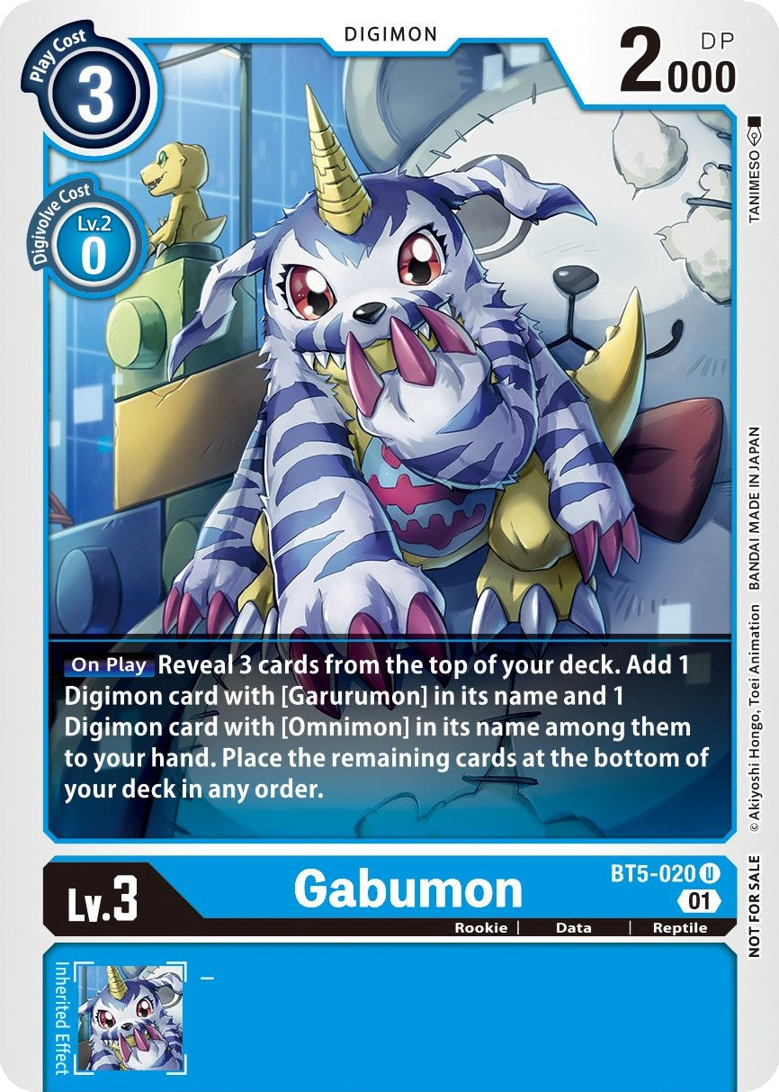 Gabumon [BT5-020] (Winner Pack New Awakening) [Battle of Omni] | Amazing Games TCG
