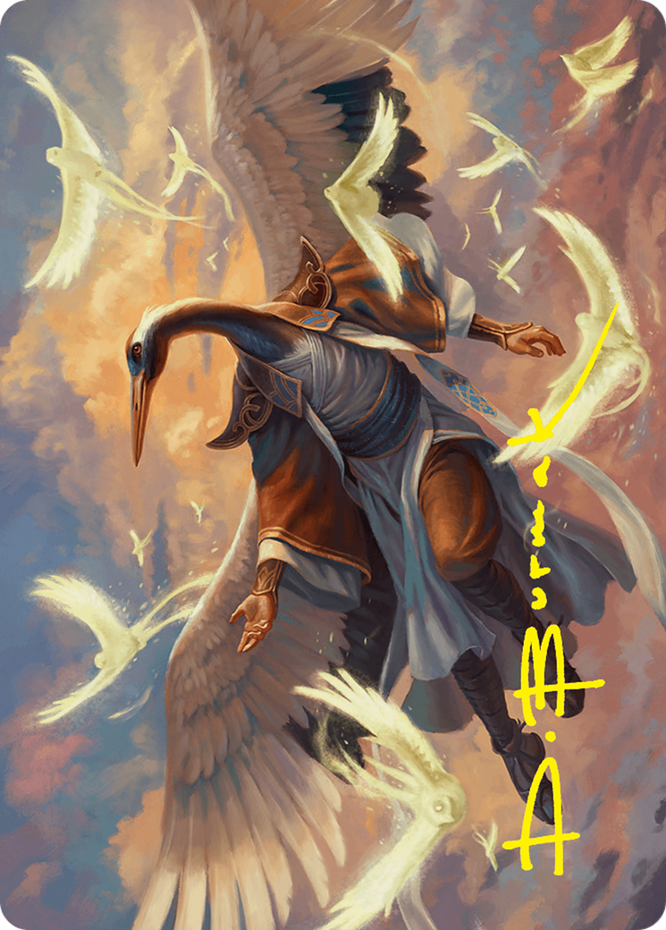 Kykar, Zephyr Awakener Art Card (16/54) (Gold-Stamped Signature) [Foundations Art Series] | Amazing Games TCG