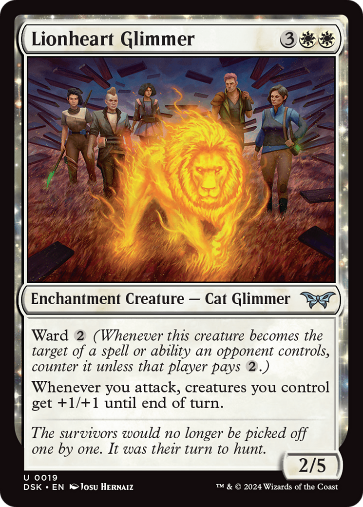 Lionheart Glimmer [Duskmourn: House of Horror] | Amazing Games TCG