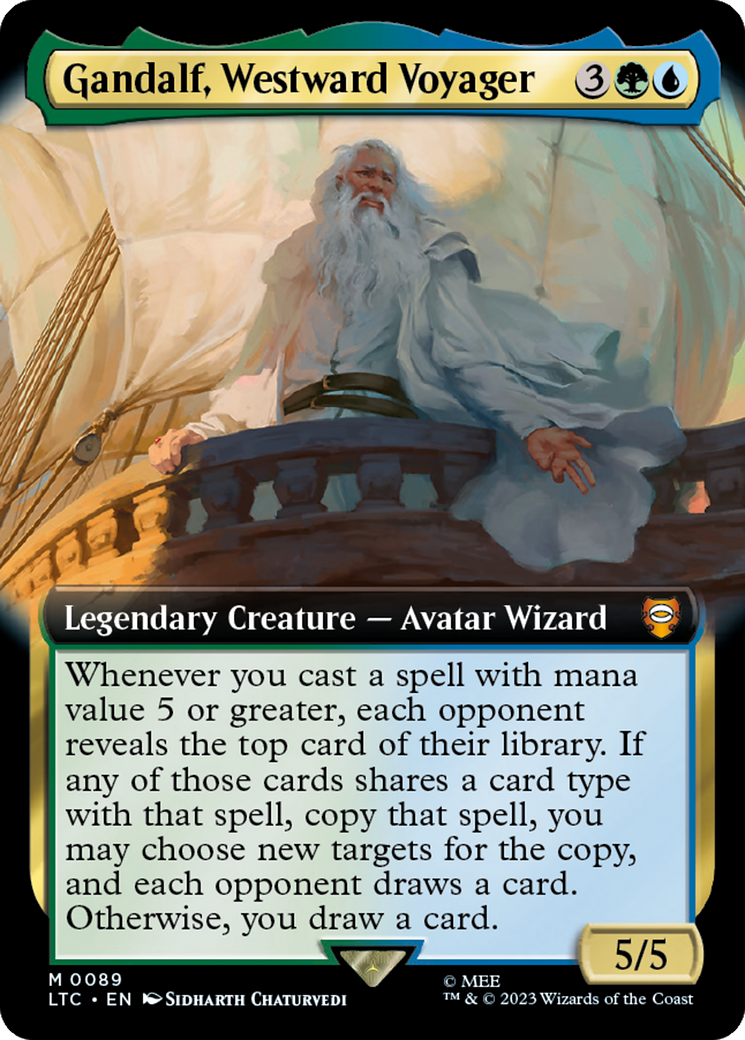 Gandalf, Westward Voyager (Extended Art) [The Lord of the Rings: Tales of Middle-Earth Commander] | Amazing Games TCG