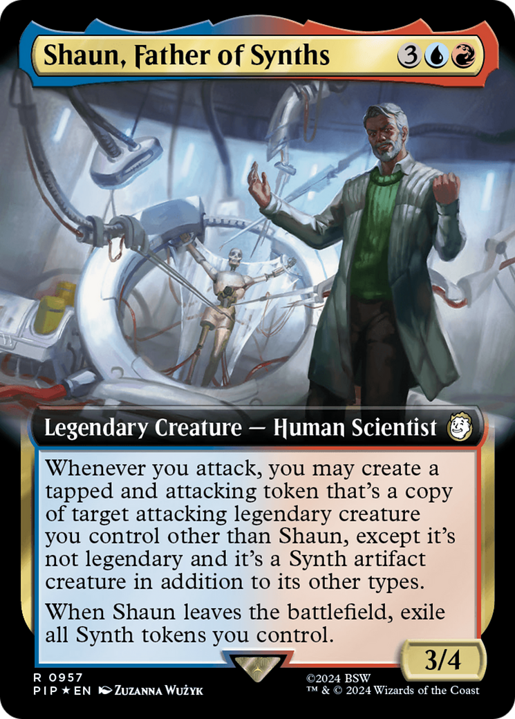 Shaun, Father of Synths (Extended Art) (Surge Foil) [Fallout] | Amazing Games TCG