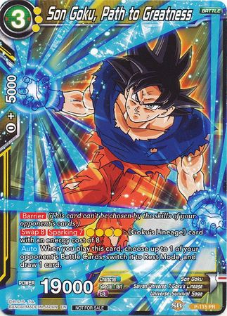 Son Goku, Path to Greatness (Power Booster) (P-115) [Promotion Cards] | Amazing Games TCG