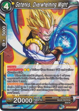 Gotenks, Overwhelming Might (BT10-111) [Rise of the Unison Warrior 2nd Edition] | Amazing Games TCG