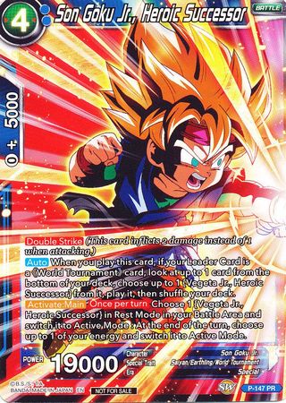 Son Goku Jr., Heroic Successor (Power Booster) (P-147) [Promotion Cards] | Amazing Games TCG