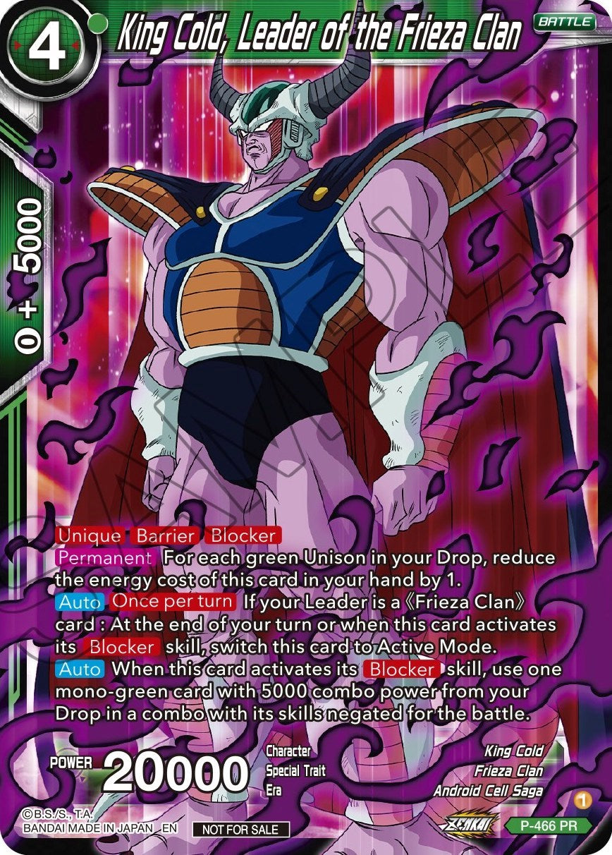 King Cold, Leader of the Frieza Clan (Z03 Dash Pack) (P-466) [Promotion Cards] | Amazing Games TCG