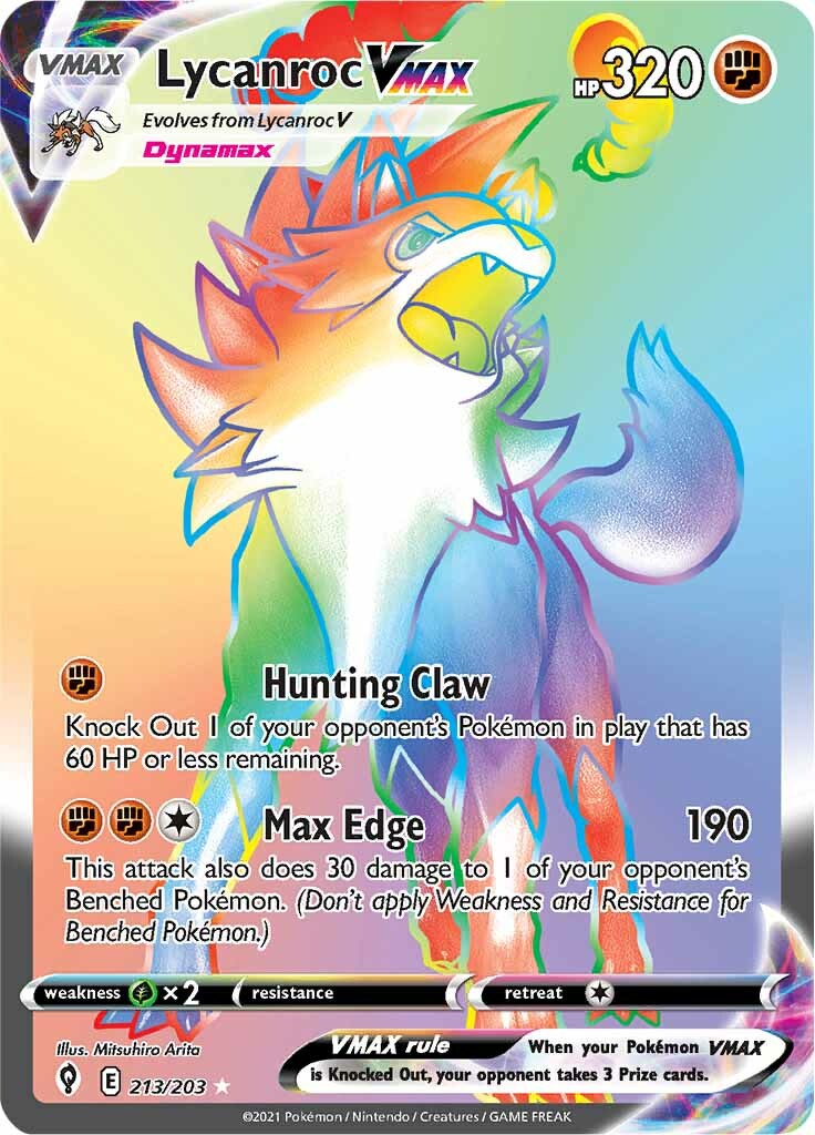 Lycanroc VMAX (213/203) [Sword & Shield: Evolving Skies] | Amazing Games TCG