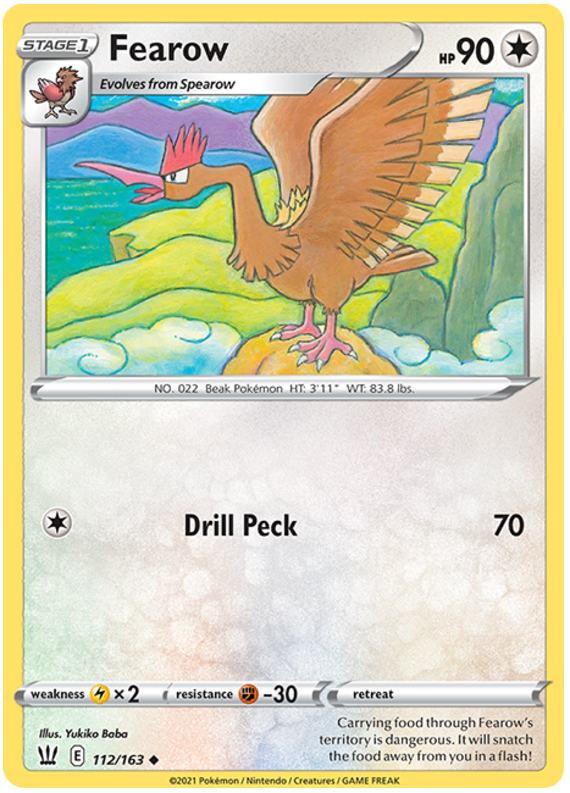 Fearow (112/163) [Sword & Shield: Battle Styles] | Amazing Games TCG