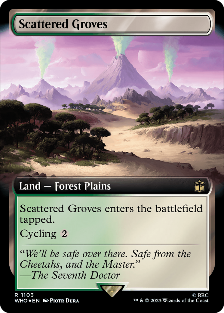 Scattered Groves (Extended Art) (Surge Foil) [Doctor Who] | Amazing Games TCG