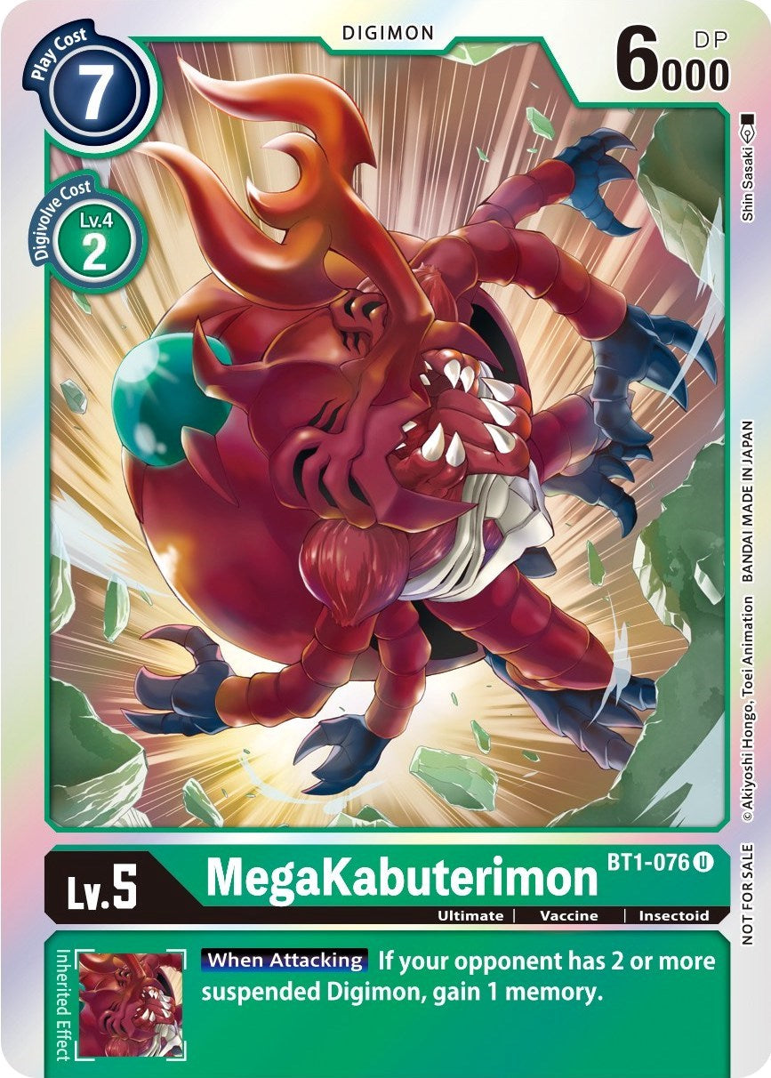 MegaKabuterimon [BT1-076] (Official Tournament Pack Vol. 6) [Release Special Booster Promos] | Amazing Games TCG