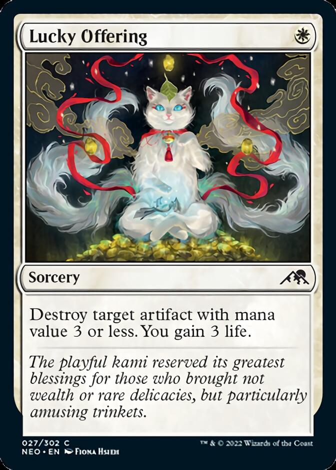 Lucky Offering [Kamigawa: Neon Dynasty] | Amazing Games TCG