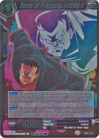 Bonds of Friendship Android 8 (Event Pack 4) (BT6-114) [Promotion Cards] | Amazing Games TCG