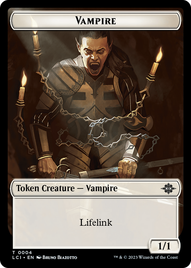 Vampire (0004) // Vampire Demon Double-Sided Token [The Lost Caverns of Ixalan Commander Tokens] | Amazing Games TCG