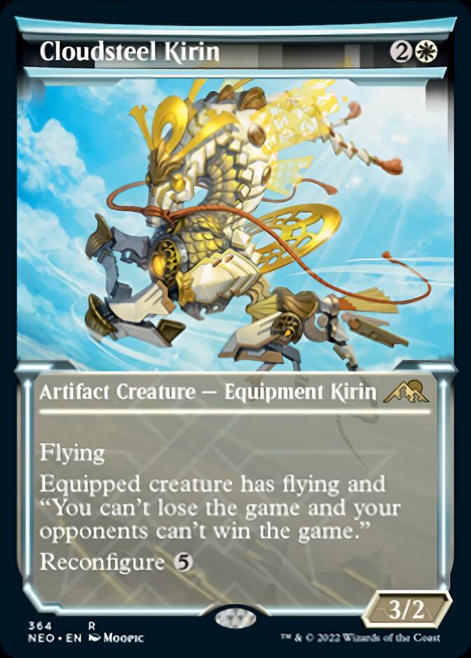 Cloudsteel Kirin (Showcase Soft Glow) [Kamigawa: Neon Dynasty] | Amazing Games TCG