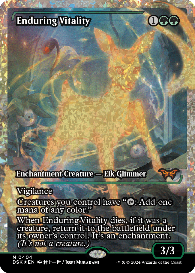 Enduring Vitality (Japan Showcase) (Fracture Foil) [Duskmourn: House of Horror] | Amazing Games TCG