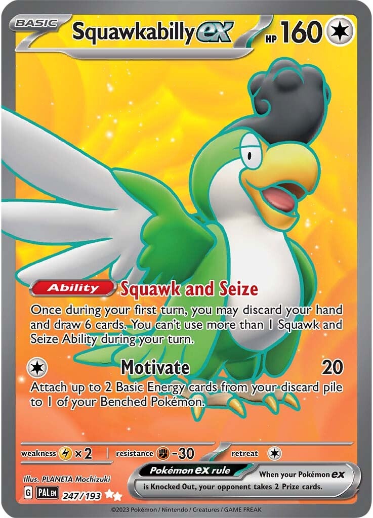 Squawkabilly ex (247/193) [Scarlet & Violet: Paldea Evolved] | Amazing Games TCG