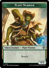 Plant Warrior // Plant Double-Sided Token [Outlaws of Thunder Junction Commander Tokens] | Amazing Games TCG