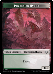 Warrior // Phyrexian Hydra (11) Double-Sided Token [March of the Machine Tokens] | Amazing Games TCG