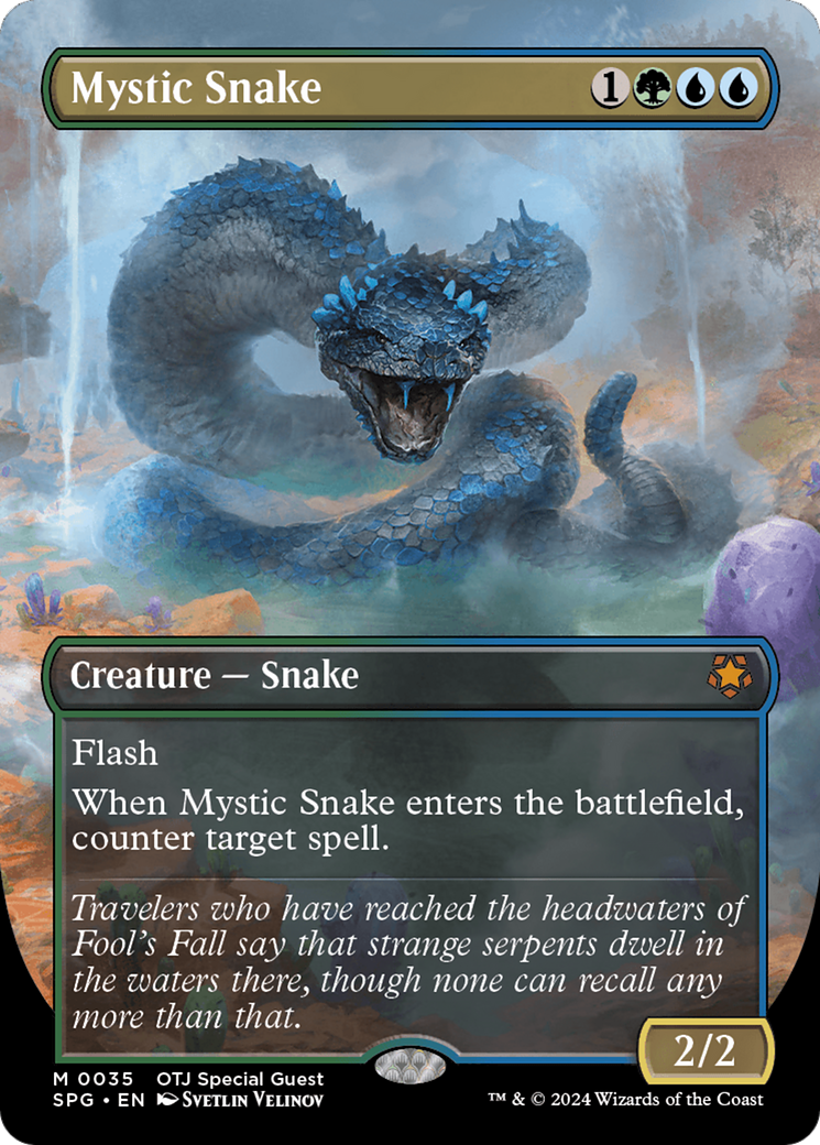 Mystic Snake (Borderless) [Outlaws of Thunder Junction Special Guests] | Amazing Games TCG