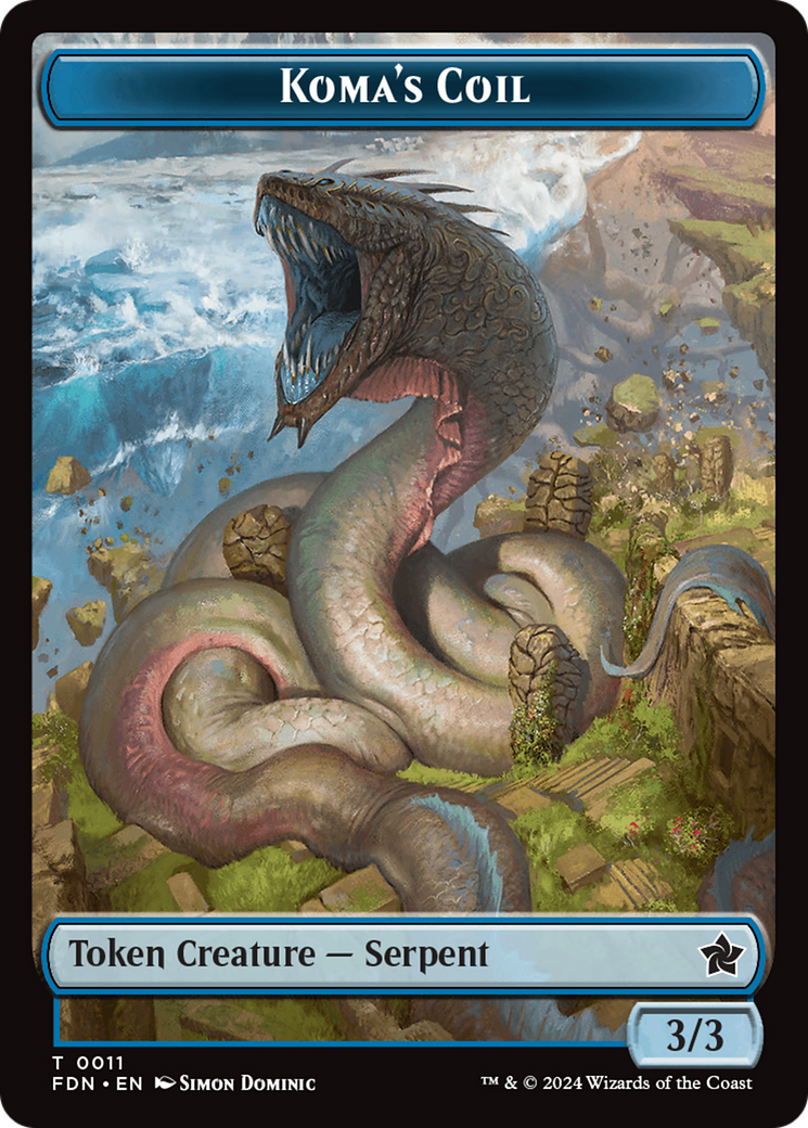 Scion of the Deep // Koma's Coil Doubled-Sided Token [Foundations Tokens] | Amazing Games TCG