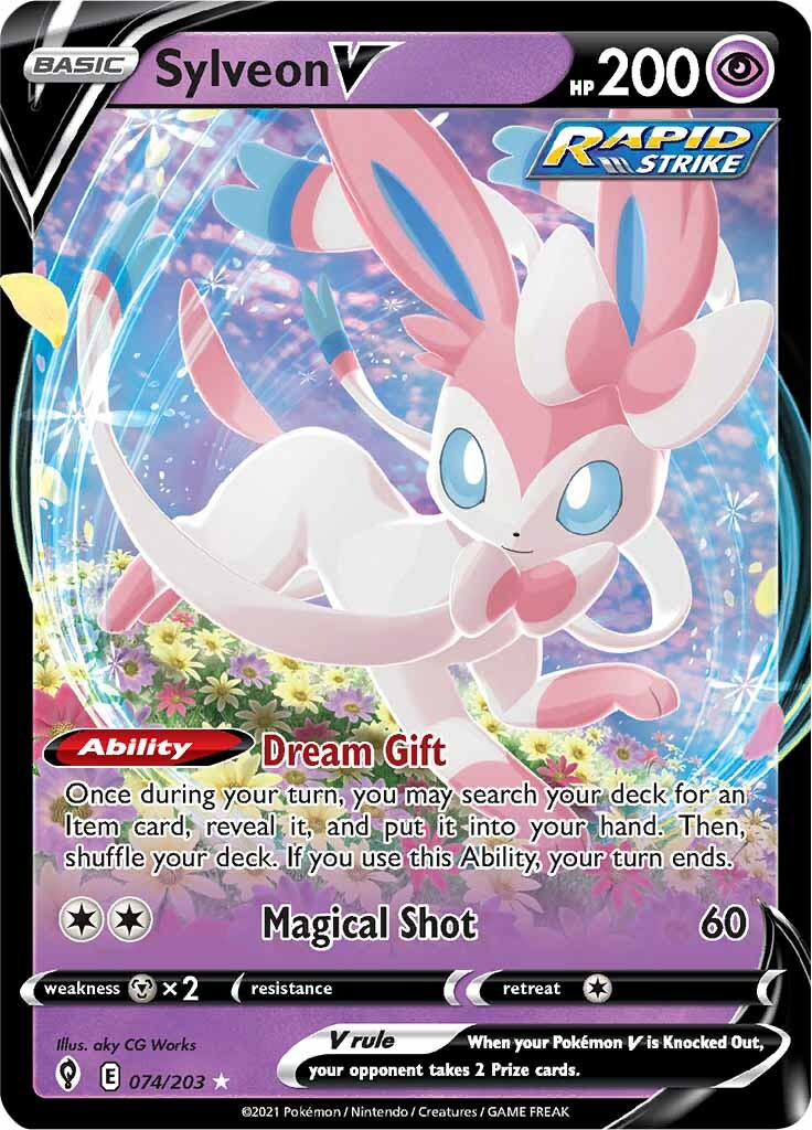 Sylveon V (074/203) [Sword & Shield: Evolving Skies] | Amazing Games TCG