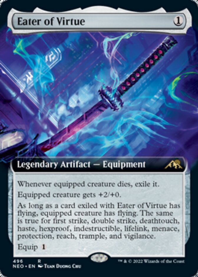 Eater of Virtue (Extended Art) [Kamigawa: Neon Dynasty] | Amazing Games TCG