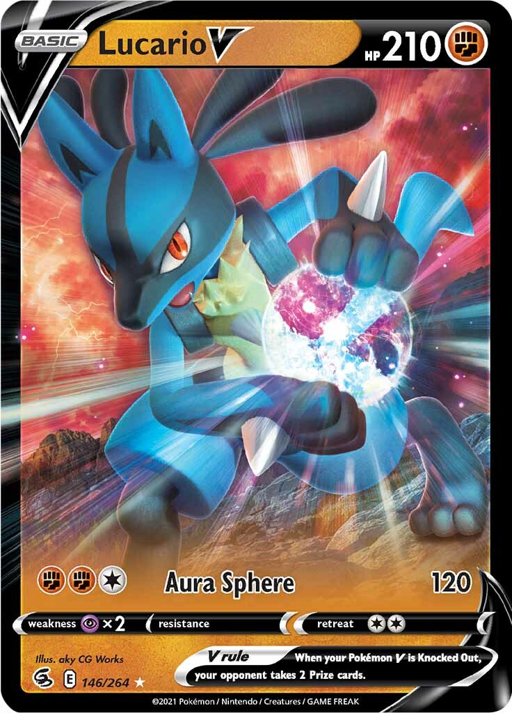 Lucario V (146/264) [Sword & Shield: Fusion Strike] | Amazing Games TCG