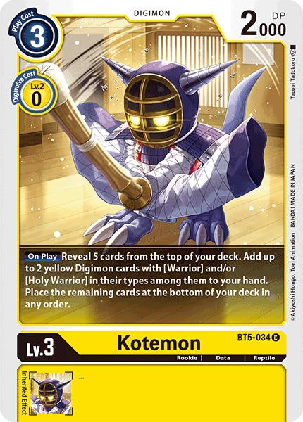 Kotemon [BT5-034] [Battle of Omni] | Amazing Games TCG